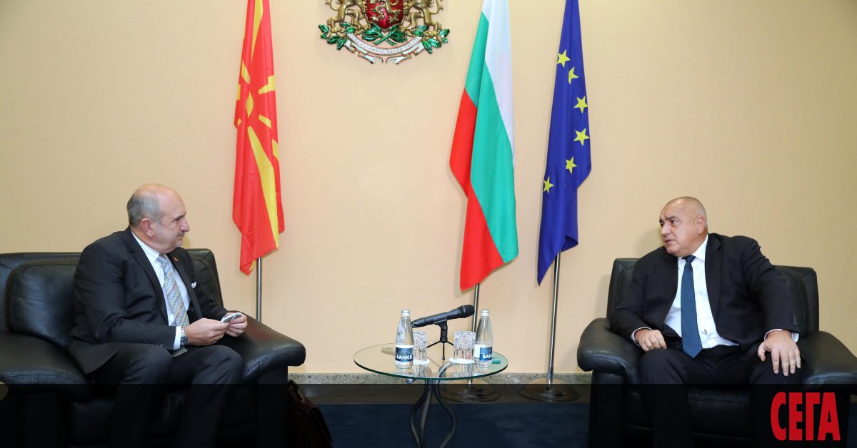 Премиерът Бойко Борисов се срещна  с пратеника на Република Северна