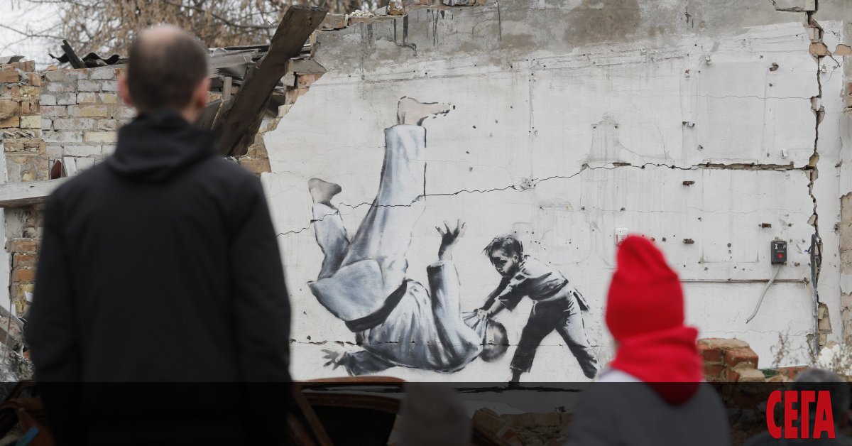 Британският стрийт артист Банкси потвърди, че е нарисувал 7 графити в Киев,