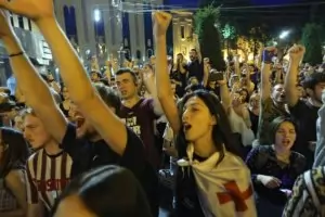 В Тбилиси отново се проведе антируски протест