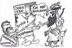Чеченски вестник окарикатури „Шарли Ебдо“