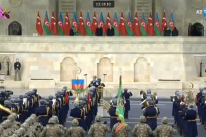 Военният парад  посветен на победата във войната в Нагорни Карабах с