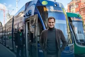 Трамвай "Федерер Експрес" тръгна по улиците на Базел