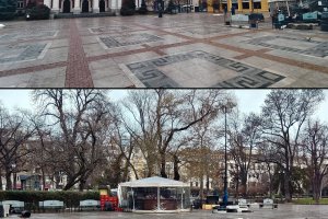 Незаконно заведение на площада пред Народния театър в София което