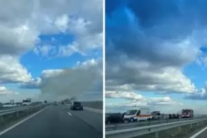 Тежка катастрофа с горящи автомобили затвори АМ "Тракия"