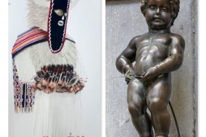 Световноизвестният символ на Брюксел Манекен Пис облече кукерски костюм