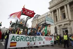 В знак на протест испански фермери окупираха с трактори центъра на Мадрид
