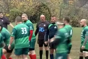 Дерби мач по ръгби у нас приключи набързо с фарс