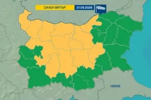 Метеоролозите предупредиха за вятър от над 70 км/ч в понеделник