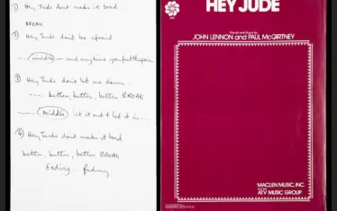 Листче с текста на Hey Jude донесе почти 1 млн. долара 