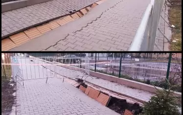 И в София пропадна чисто нов тротоар