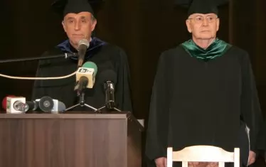 Божидар Манов  с Ищван Сабо, почетен доктор на НАТФИЗ