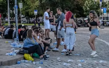 Протестиращи срещу кабинета "Петков".
