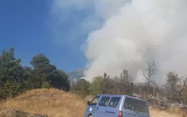 "Тракийска пепелянка" подпали полигон край Хасково