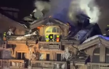 Пламна луксозен хотел в Куршевел